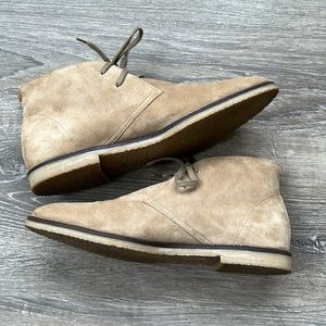 J CREW Light Tan Suede Leather Unisex Macalister Desert Boots
